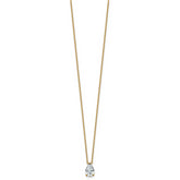 14k 1 carat Certified Lab Grown Diamond VS+ F+ Pear Complete 18 inch Four Prong Pendant Necklace